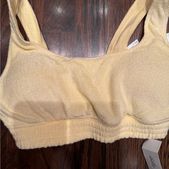 Terry jogger & bralette yellow set size small NWT - Picture 2 of 7
